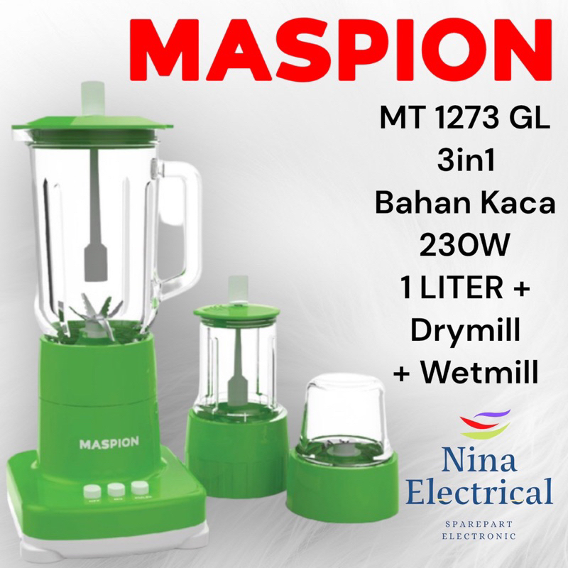 BLENDER MASPION 1 LITER MT 1272 PL/ MT 1272 GL/ MT 1273 PL/ MT 1273 GL 2in1 3in1