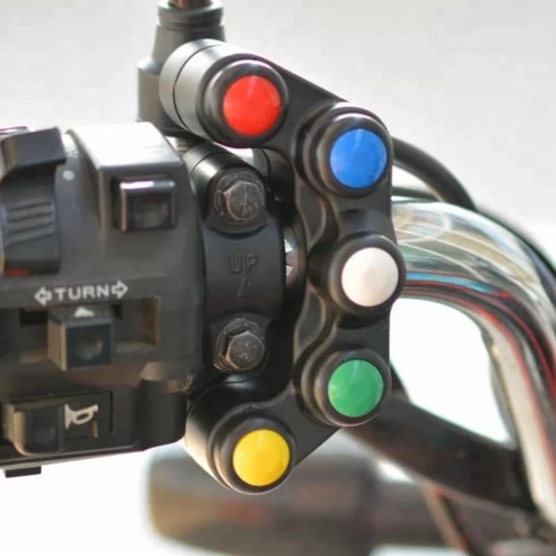 Saklar Domino 5 Tombol 2 Tombol 7 Tombol Kanan Kiri Model Ducati Ducabike Holder On Off Dim Jauh Dek