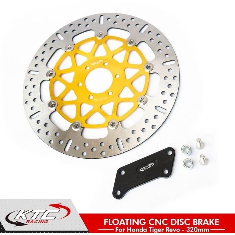 Disc brake piringan cakram depan ktc racing tiger revo floating cnc ukuran 320 mm