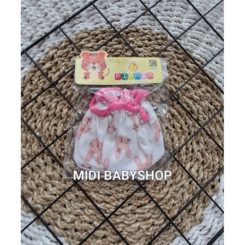 Serian Pink - 3 Set Sarung Tangan dan Kaki Bayi Pink Series PipMim Babywear