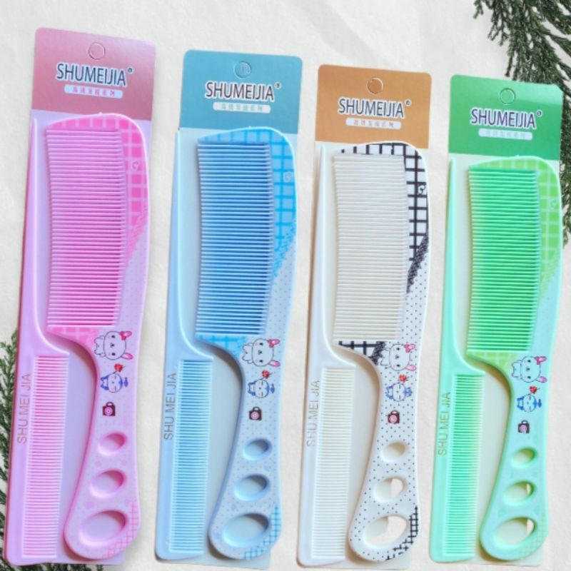 Sisir Fancy Besar 2in1 Sisir Kaku Motif Lucu Set isi 2 pcs Besar dan Kecil Panjang 21 cm