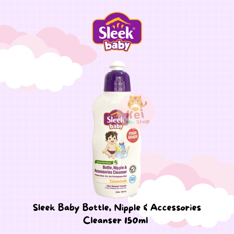 Sleek Baby Bottle Nipple &amp; Accessories Cleanser 150ml - Sabun Cuci Botol Susu Bayi - Sabun Cuci Dot Bayi