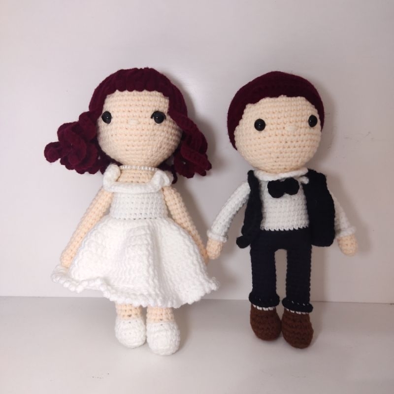 BONEKA RAJUT AMIGURUMI WEDDING COUPLE