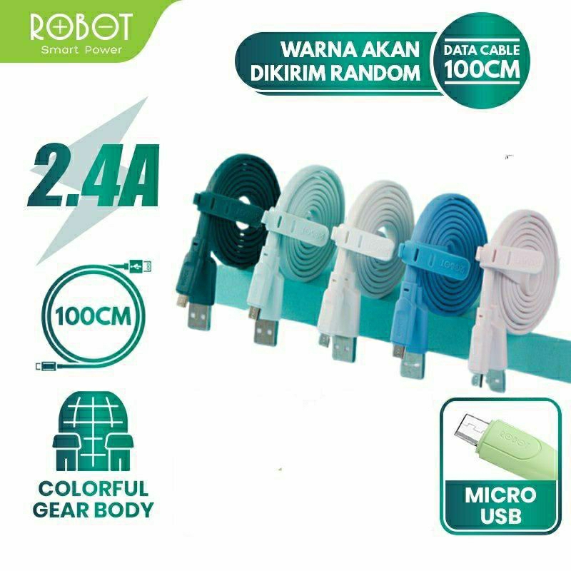 Kabel Data Robot RT-AM100 , RT-AC100 Micro USB , Type C 30 Pcs ORIGINAL