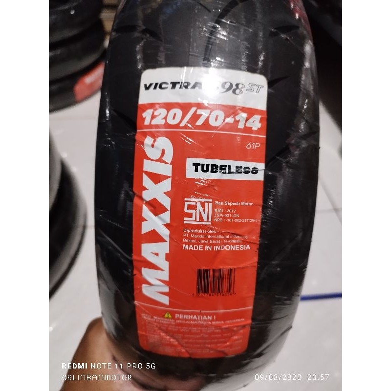 Ban Maxxis Victra 120/70-14 Tubles/Ban Belakang Maxxis Vario 160/Ban Belakang Honda PCX 150/Ban Luar