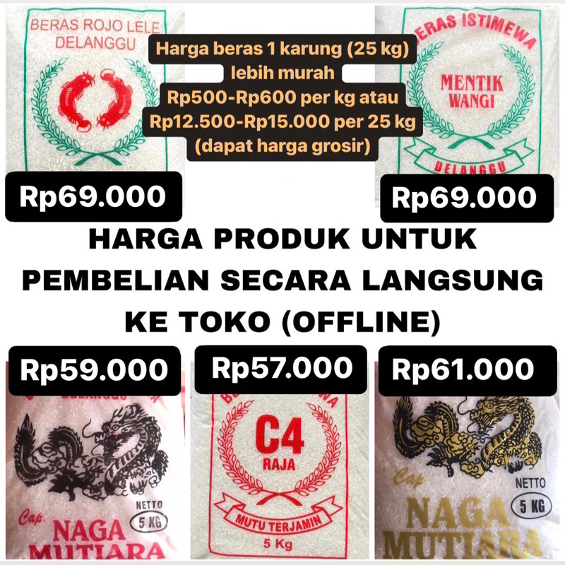 Beras Mentik Wangi 5 kg PROMO (BERAS PULEN BERAS MURAH BERAS SOLO BERAS SURAKARTA BERAS KARANG PANDAN)