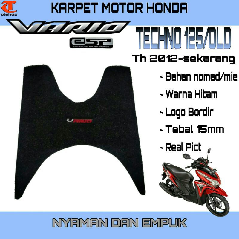 karpet motor vario techno 125 old 2012/karpet vario 125 old bohlam/pijakan kaki vario techno 125 old