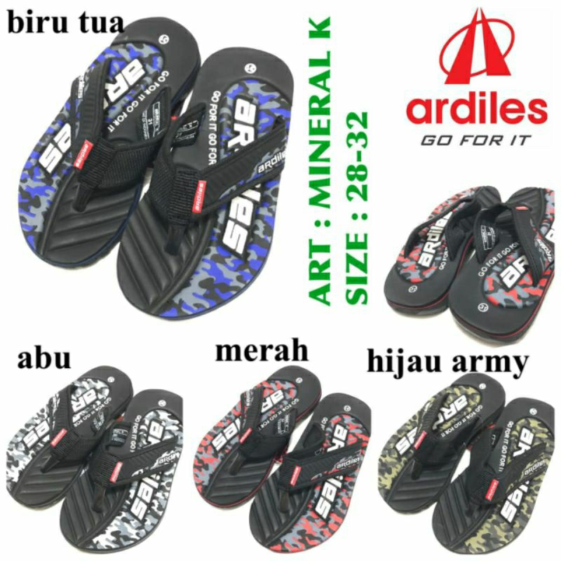 SANDAL JAPIT ANAK ARDILES MINERAL K SIZE 28-32.