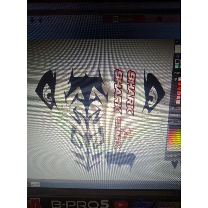 cuting stiker repaint helm shark diablo