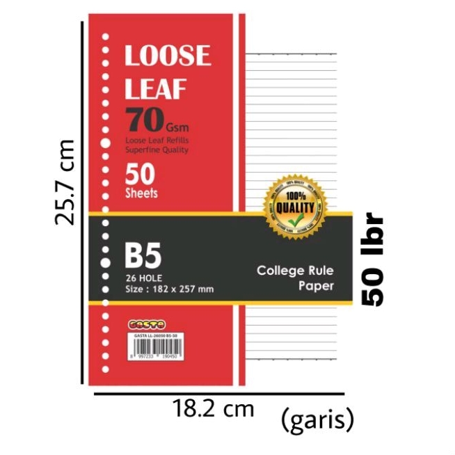 

Loose Leaf GASTA 50 Lembar B5