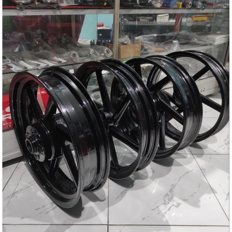 [[VELG RACING]] TAPAK LEBAR UK 250-300 RING 17 MERK VIRO DAN ROSSI PNP CAKRAM DEPAN BELAKANG