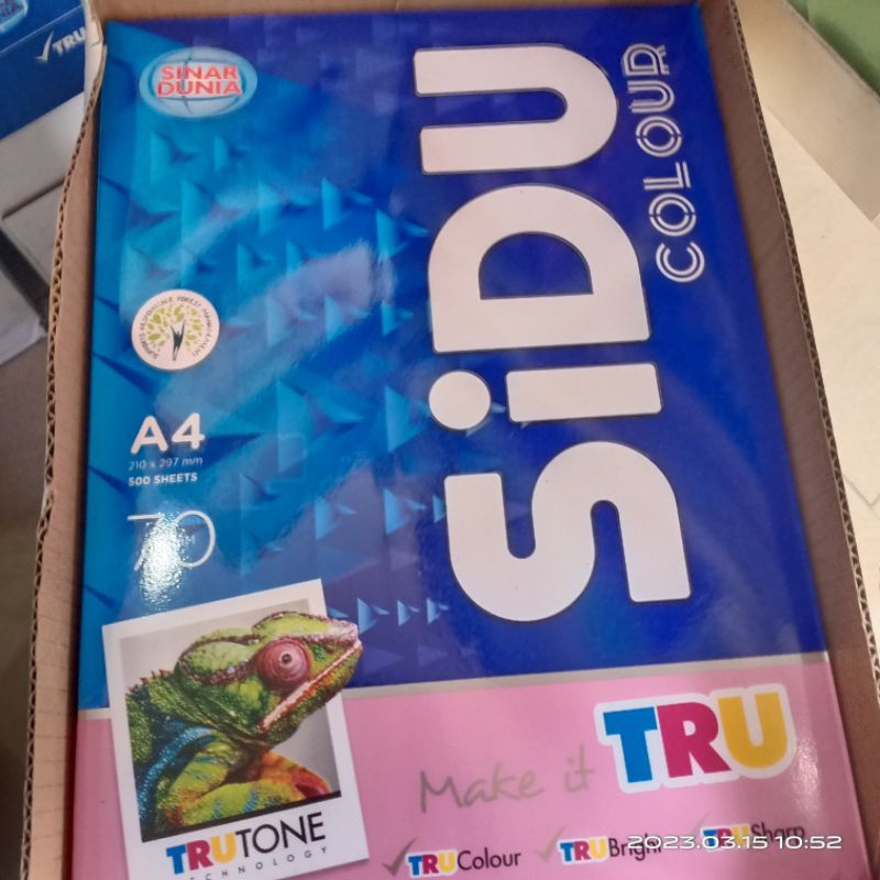 

kertas Sidu warna pink A4 70gr 1 rim