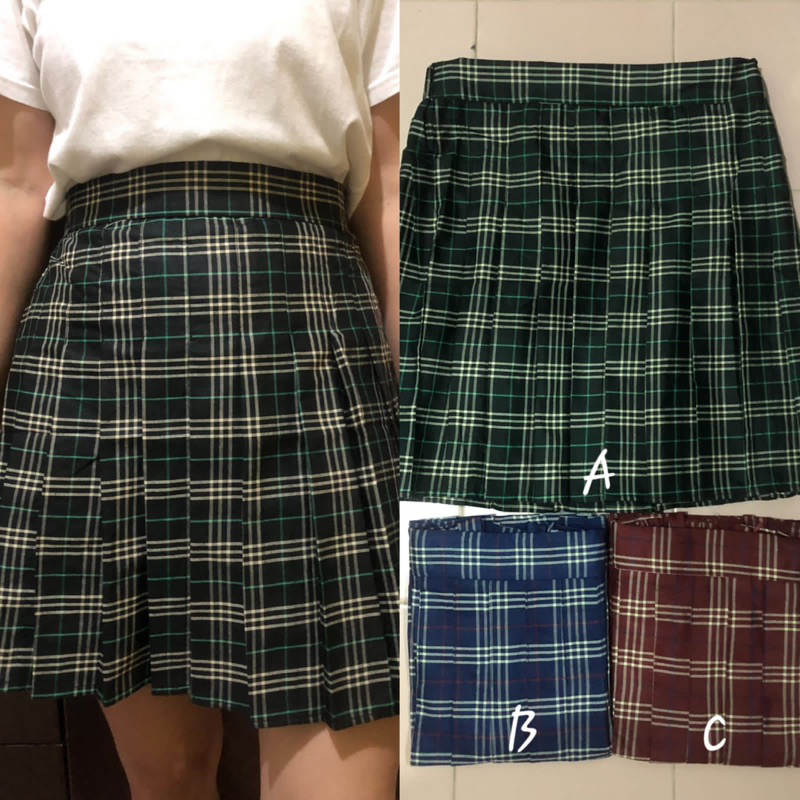 [READY STOCK] ROK REMPEL KOTAK TARTAN / ROK MINI KOREA / TENNIS SKIRT / ROK KOREAN STYLE