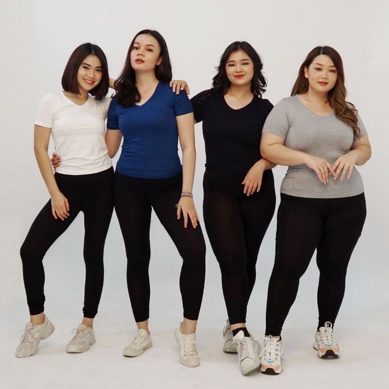 Basic Legging Hitam - Legging Hitam Bigsize - Legging Jumbo Hitam