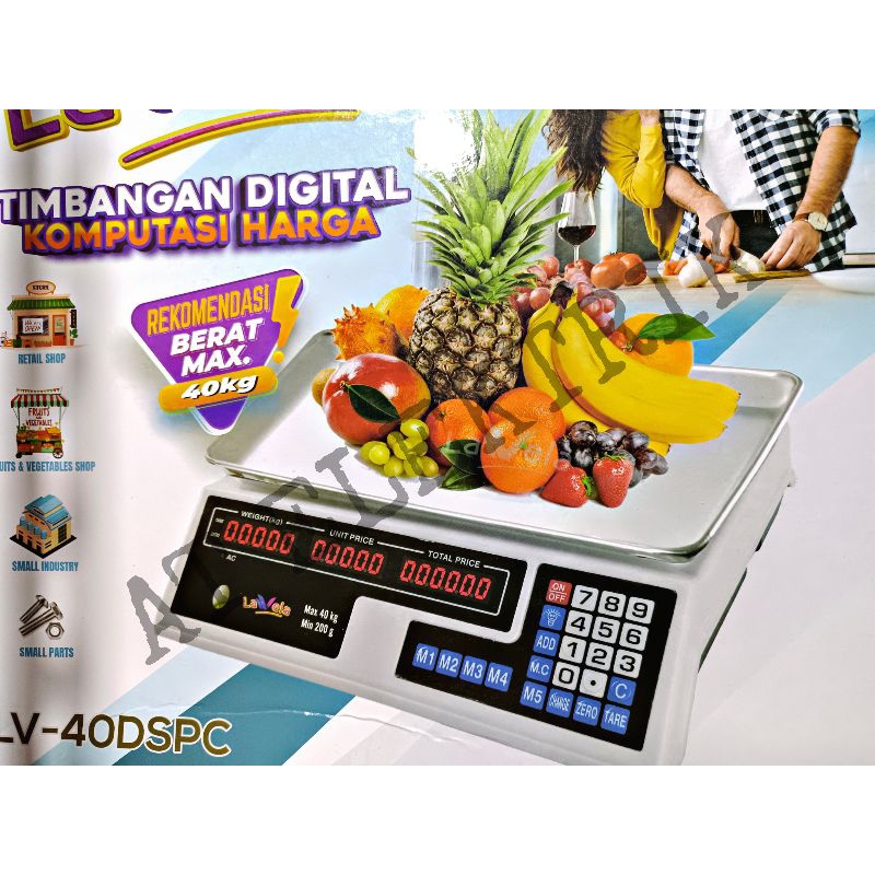 Timbangan Buah Digital LAVELA LV 40 DSPC / Digital Scale Price Computing Kapasitas 40 Kg