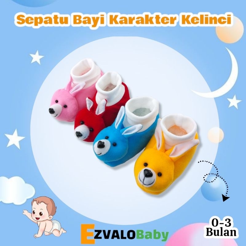 SEPATU BAYI NEWBORN KARAKTER KEPALA KELINCI