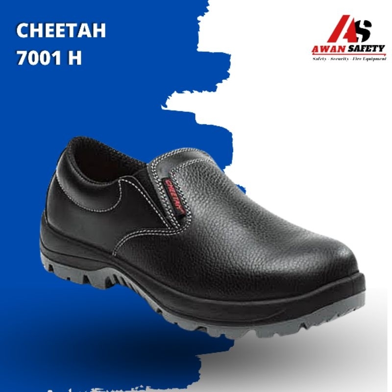 Sepatu Safety Cheetah 7001 H / Sepatu Kerja Pria Kulit Asli Original