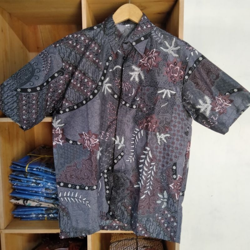 KEMEJA BATIK PRIA LENGAN PENDEK MODERN PREMIUM