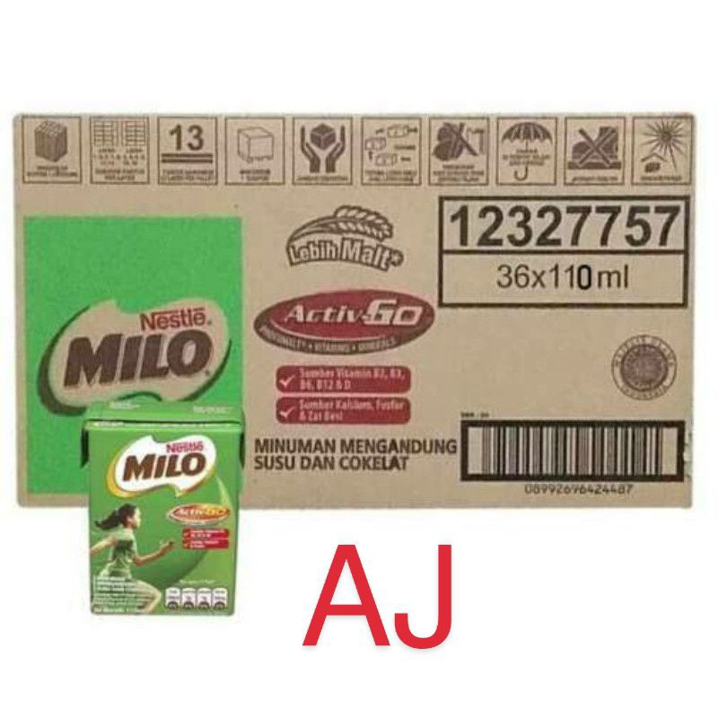 

susu milo uht 110 1 karton isi 36 pcs murah meriah