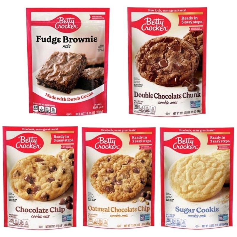 

Betty Crocker Chocolate Chip Cookie Mix 496g Cookies Kukis Fudge Brownie Mix Instant Betty Crocker Super Moist White Cake Mix Devil's Food Cakemix Supreme Walnut Brownie Mix Brownies Brownies Double Chocolate Chunk Cookie Choc Oatmeal Instan Import USA