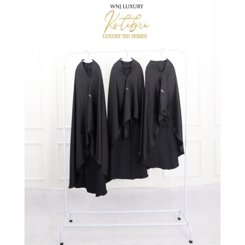 Khimar Kolibri Luxury Ied Series 2023 By WNJ Wanoja Bahan Material Silk Premium Teksture Lembut Flow