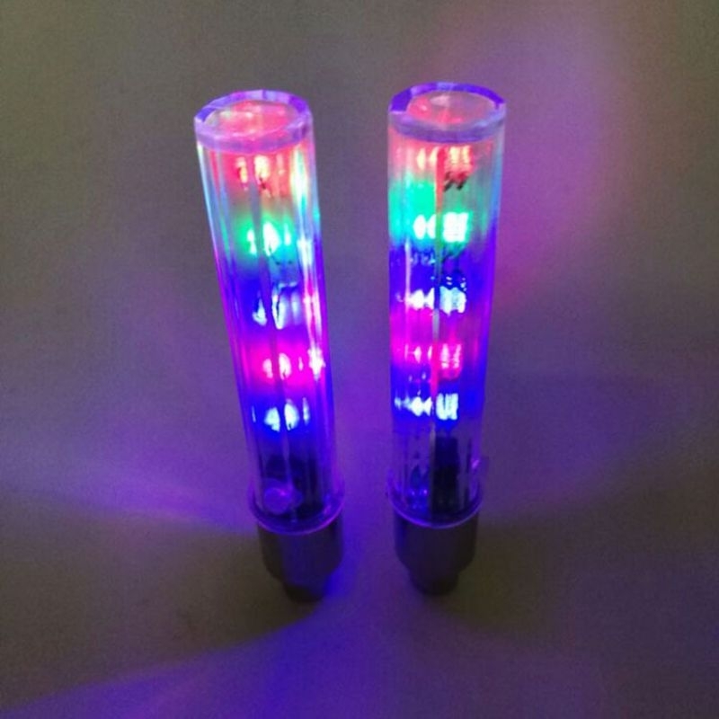 LAMPU PENTIL SEPEDA Bicycle 5LED Wheel Light Switch Hot Wheels Tail Light Bicycle Valve Light Dead Flying Mountain Bike