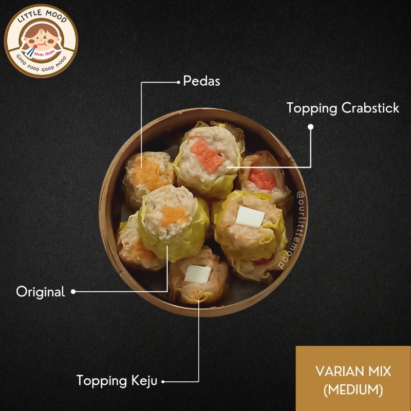 

Dimsum Siomay Ayam MIX TOPPING Isi 10 (FROZEN) Size MEDIUM (Bandung)