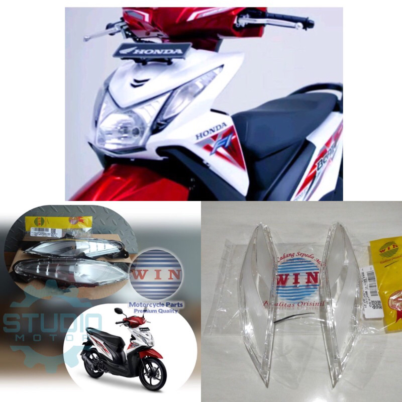 LAMPU SEIN SAIN SEN / KACA / MIKA DEPAN BEAT FI ESP K25 SET KIRI KANAN LENS WINKER R / L 2012 2013 2014 2015 MEREK WIN