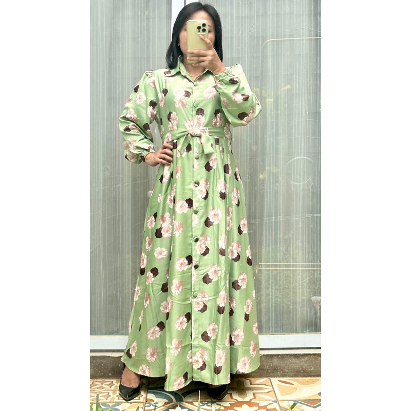 Dress Bunga Dress Panjang Gamis Bunga Dress Hijab
