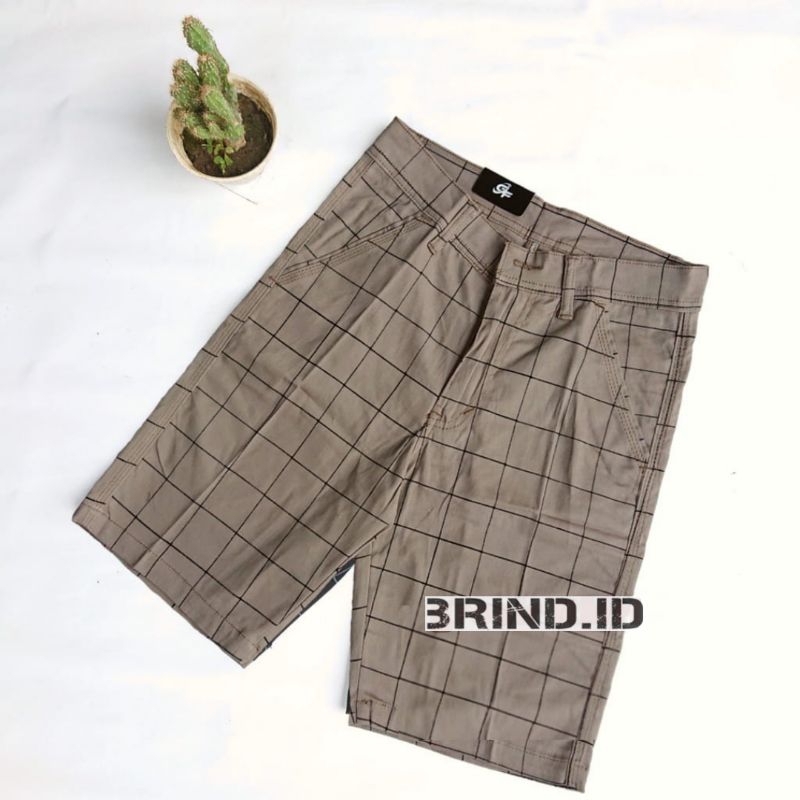CELANA TARTAN PENDEK PREMIUM SLIM