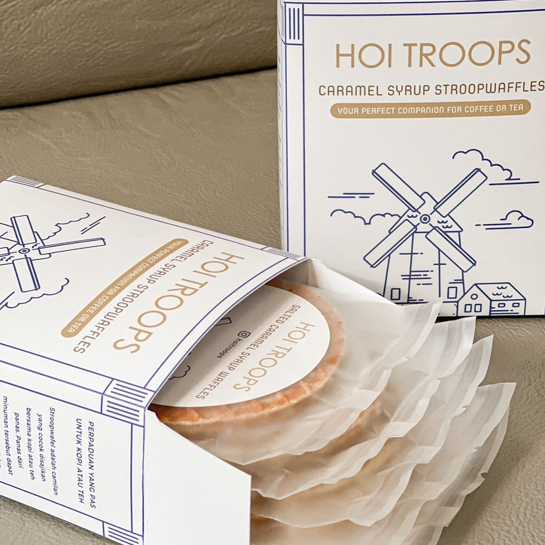 Hoi Troops Salted Caramel Stroopwafel Biscuit (isi 5 pcs)