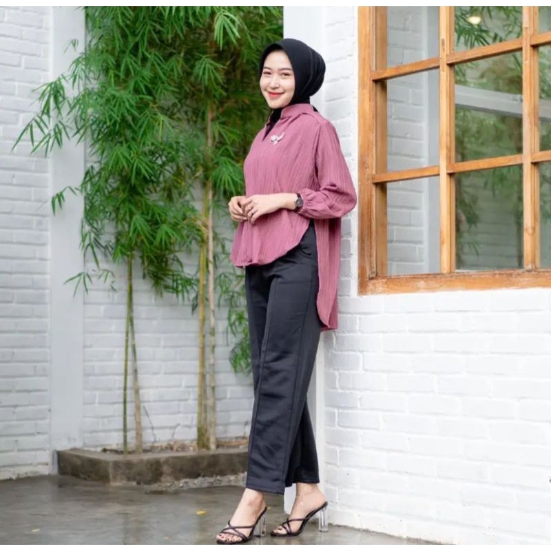 Kemeja Blouse Wanita  Ladycrush / Kemeja style Korea