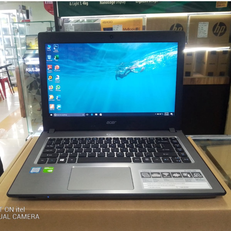 Laptop Leptop Second bekas Acer Intel Core i3 GEN8 RAM 4 GB HDD 1 TB VGA NVIDIA 2GB 14 INCH Murah Berkualitas Original SIAP PAKAI DESIGN GAMING