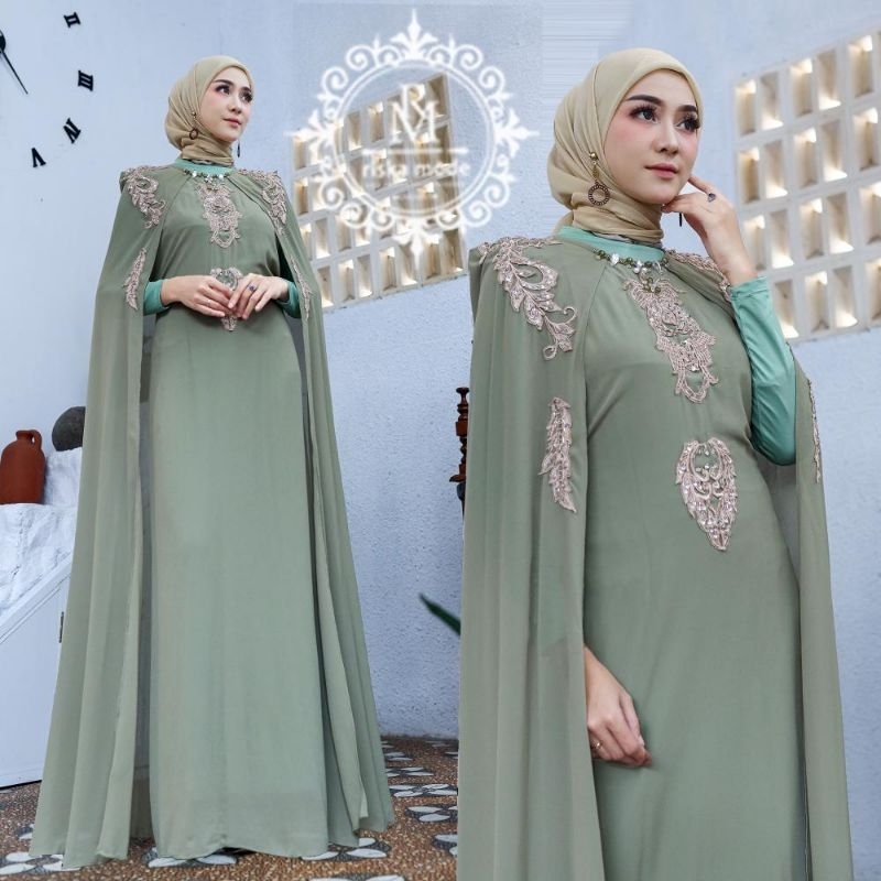 Kaftan Merak full Ceruty Free Gamis Manset Original RM Butik