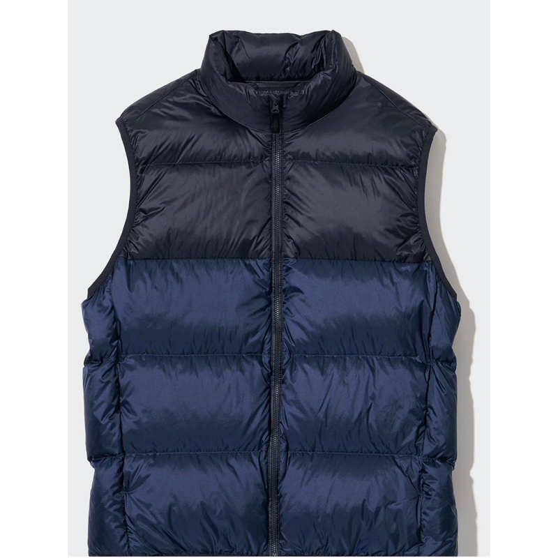 Ultra Light Down Vest Uniqlo Unisex - Pria/Wanita ( Color Blok ) Navy