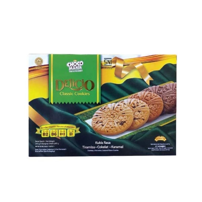 

choco mania bringz DELICIO Clasic cookies box 240 gram