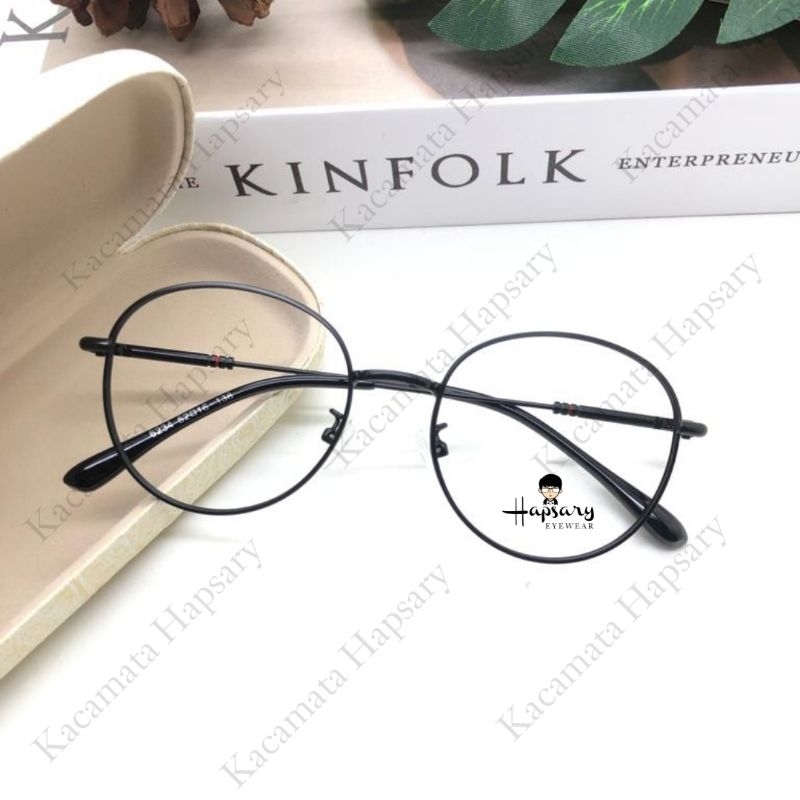 Frame Kacamata Minus Antiradiasi Wanita Bulat F6234 Terbaru | Anti UV Photocromic &amp; Bluecromic