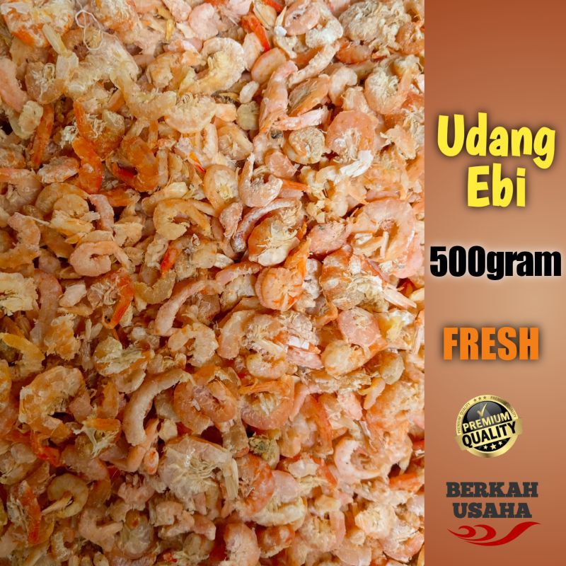 

UDANG EBI KUPAS 500gram ikan asin murah