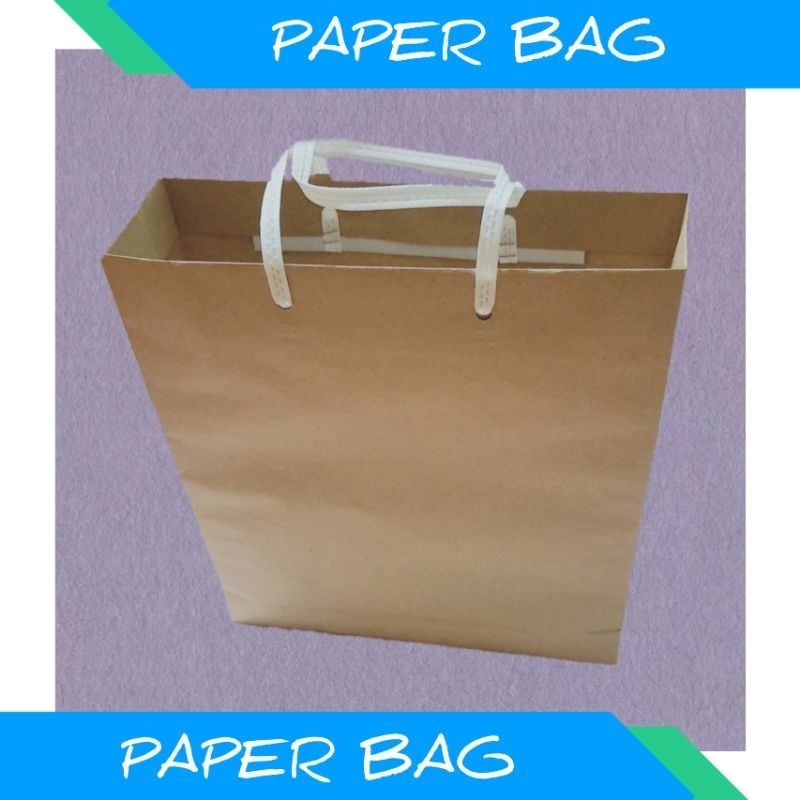

Paper bag coklat polos/tas kertas 12 pcs