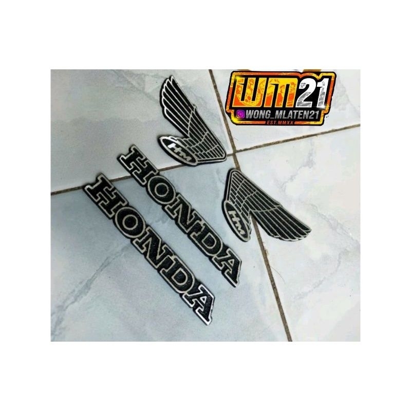 BAHAN ALUMUNIUM EMBLEM TANGKI GLATIK CB GLATIK LOGO TANGKI GLATIK CB HIGH QUALITY