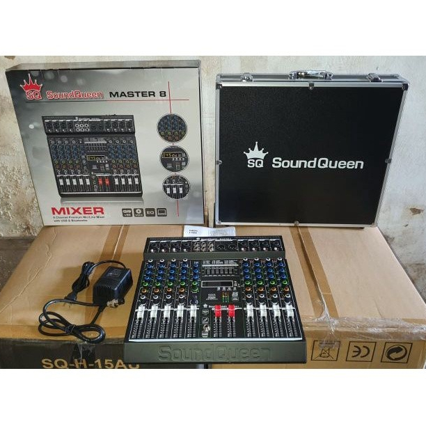 mixer 8 chanel Soundqueen master 8 plus hardcase