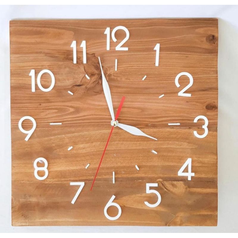 jam dinding kayu arilik / jam dinding unik / jam dinding akrilik