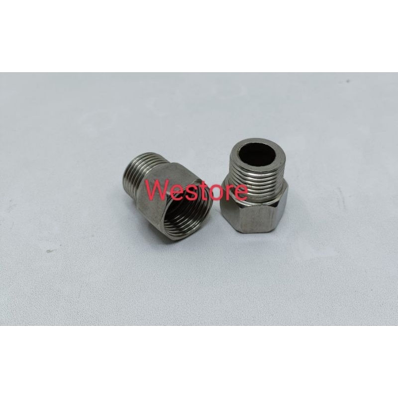 SOK STAINLESS 1/2 DRAT DALAM X 1/2 DRAT LUAR