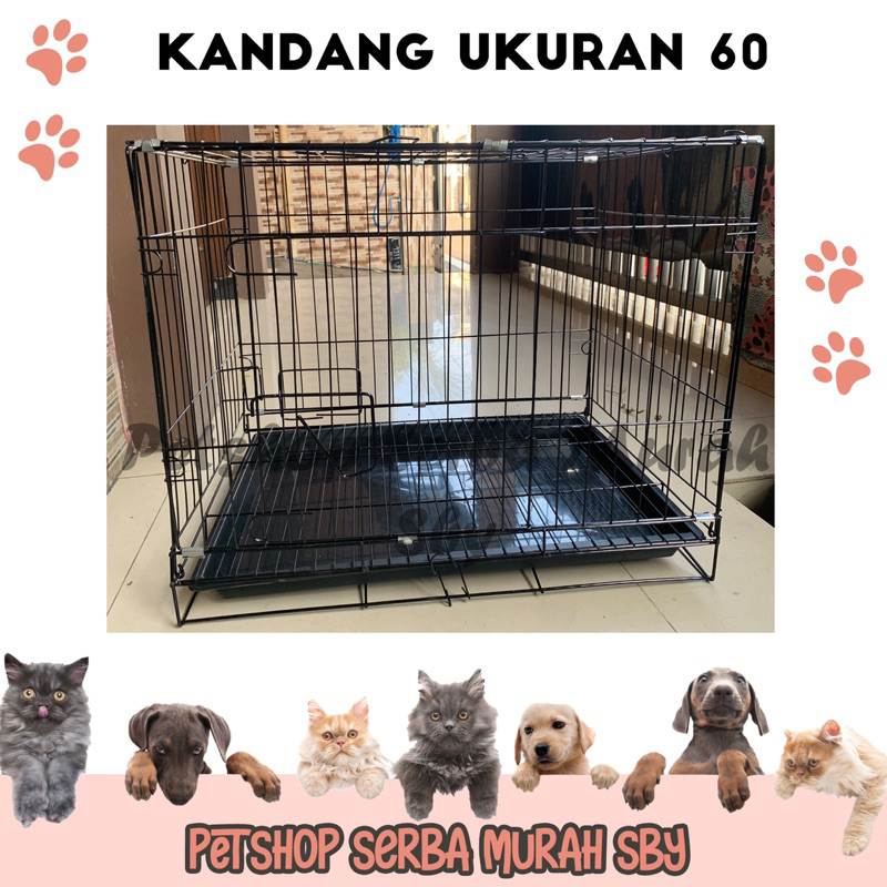 WAJIB TANYA STOCK! Kandang Kucing Ukuran 60 Kawat Tipis