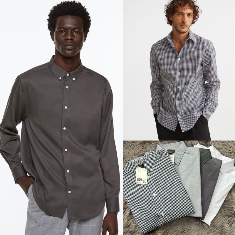 Hm basic longsleeved shirt for Man