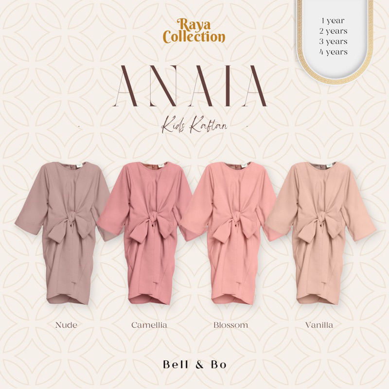 Bell &amp; Bo RAYA ANAIA Dress Kaftan Anak 1-4tahun