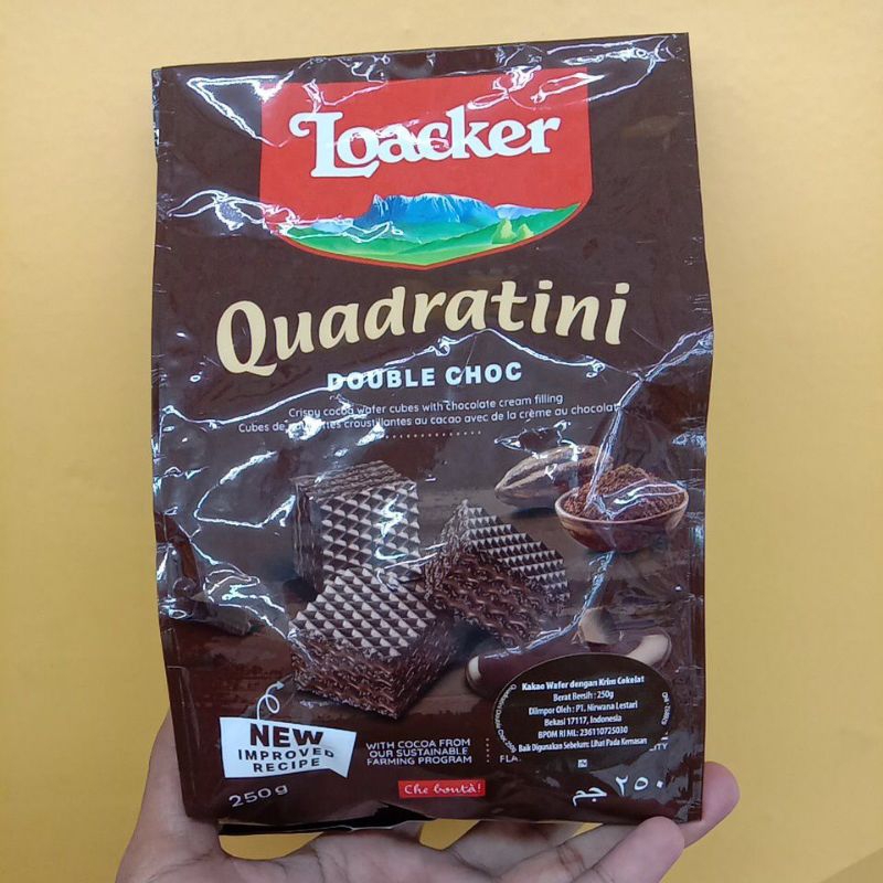 

loacker quadratini double Chocolate 250gr