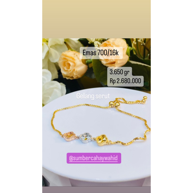 gelang emas 700 van cleef