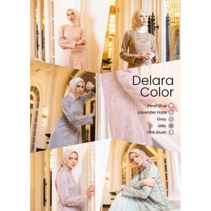 DELARA DRESS HEAVEN LIGHTS ZB ZERINA BANU❗️Siap Kirim❗️