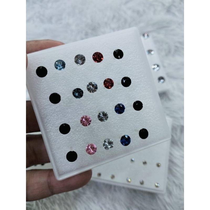 Tindik permata/ tindik permata warna / anting tindik isi (perbox)